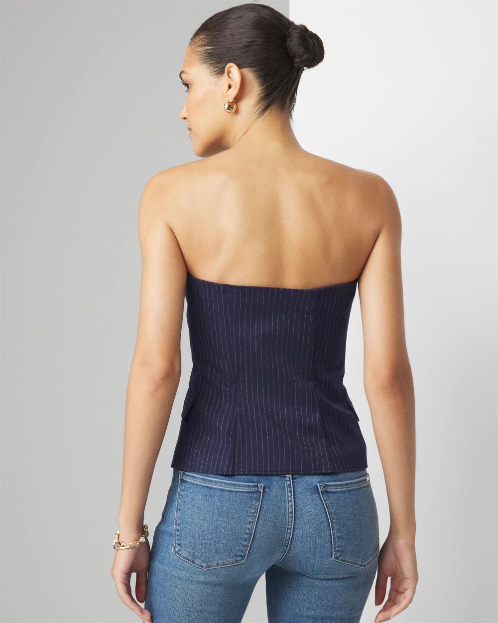 Pinstripe Bustier | White House Black Market